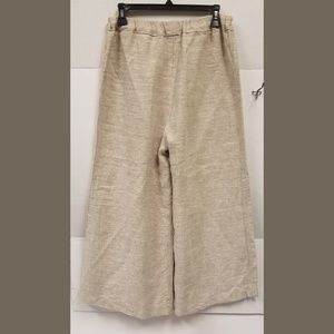 Organic Linen Wide Leg Pants 10-12